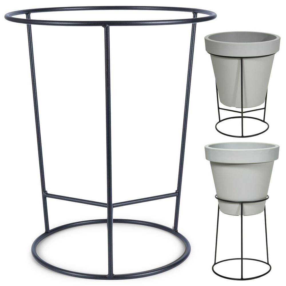 Kaksipuolinen metallinen kukkateline ruukulle, puutarhakasvi 45x53 cm