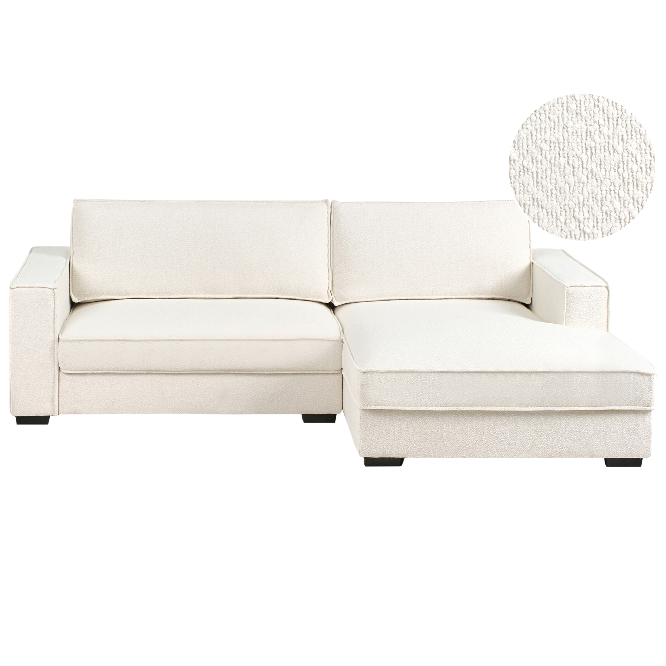 Kulmasohva RENDERS buklee Luonnonvalkoinen Vasen