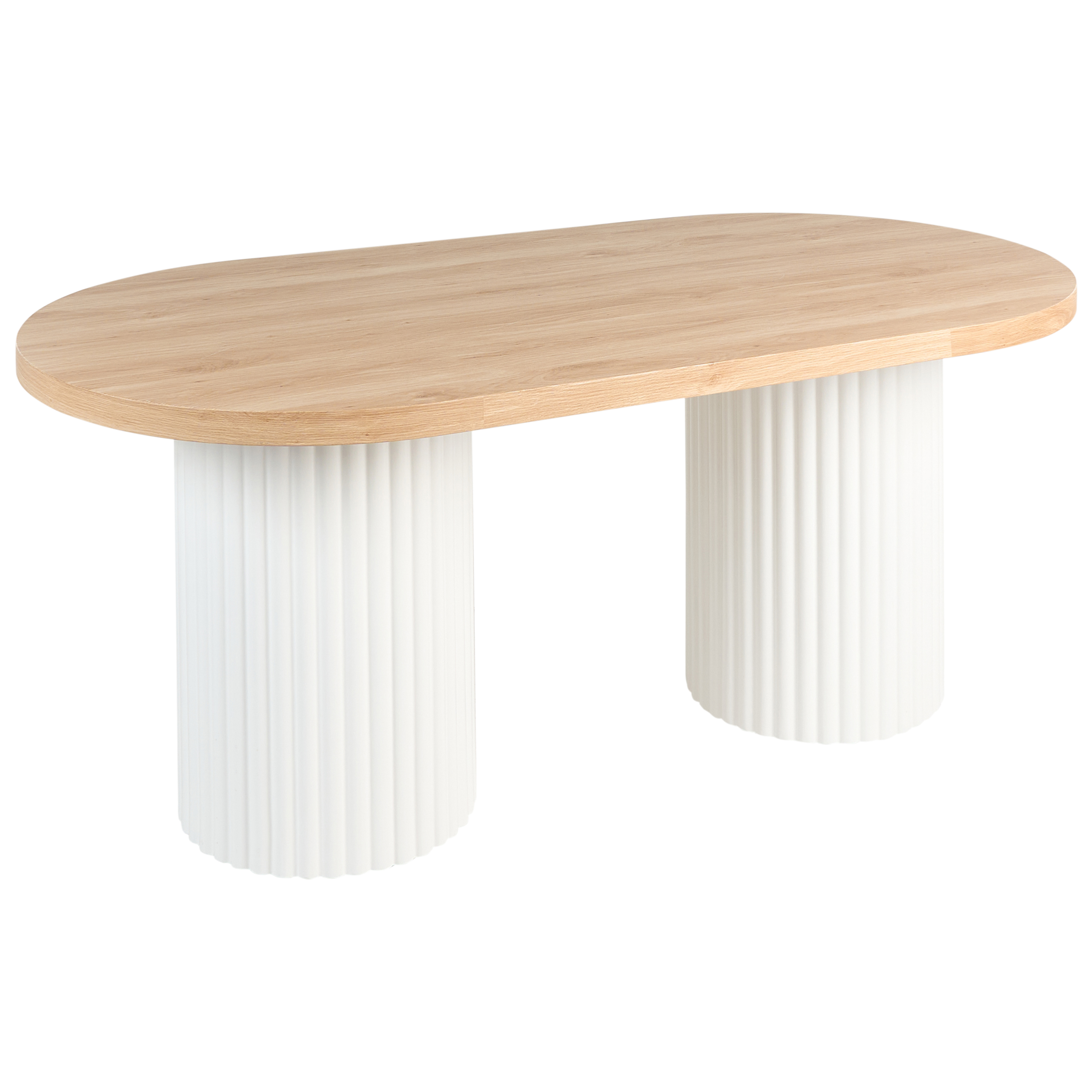 Ruokapöytä SHERIDAN Vaaleanruskea/valkoinen 180 cm 90 cm