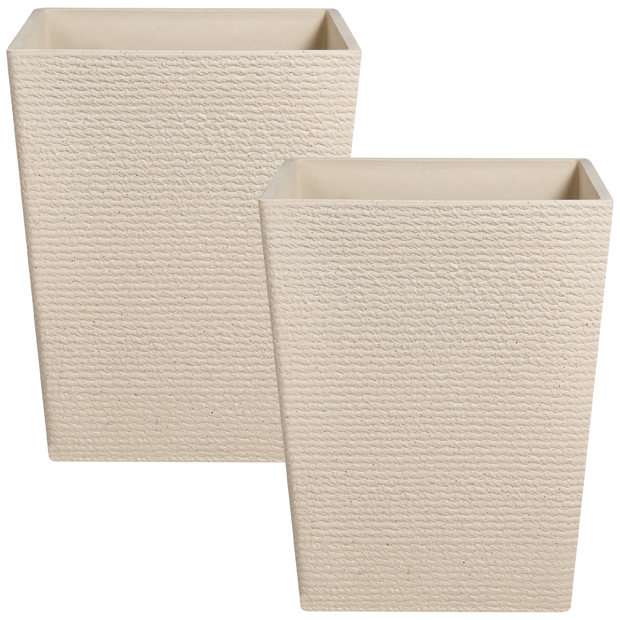 Kukkaruukkusetti 2 kpl CYRODALIS 42 cm Beige