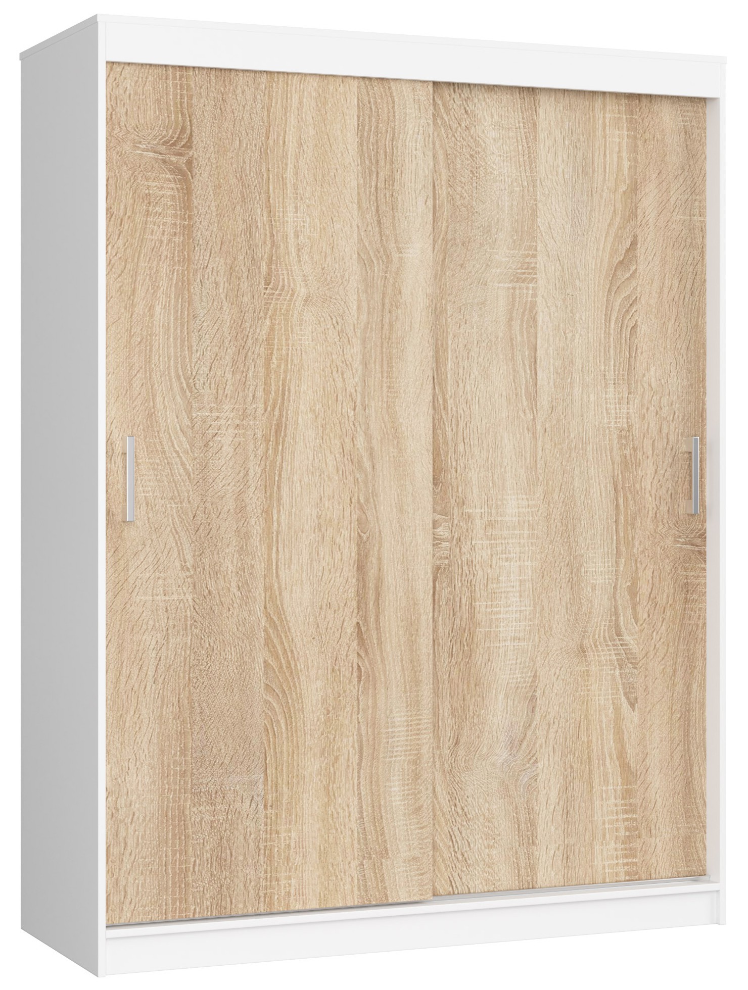 Akord Liukuovi Kaappi Mono Valkoinen/Sonoma-tammi 150x60x200