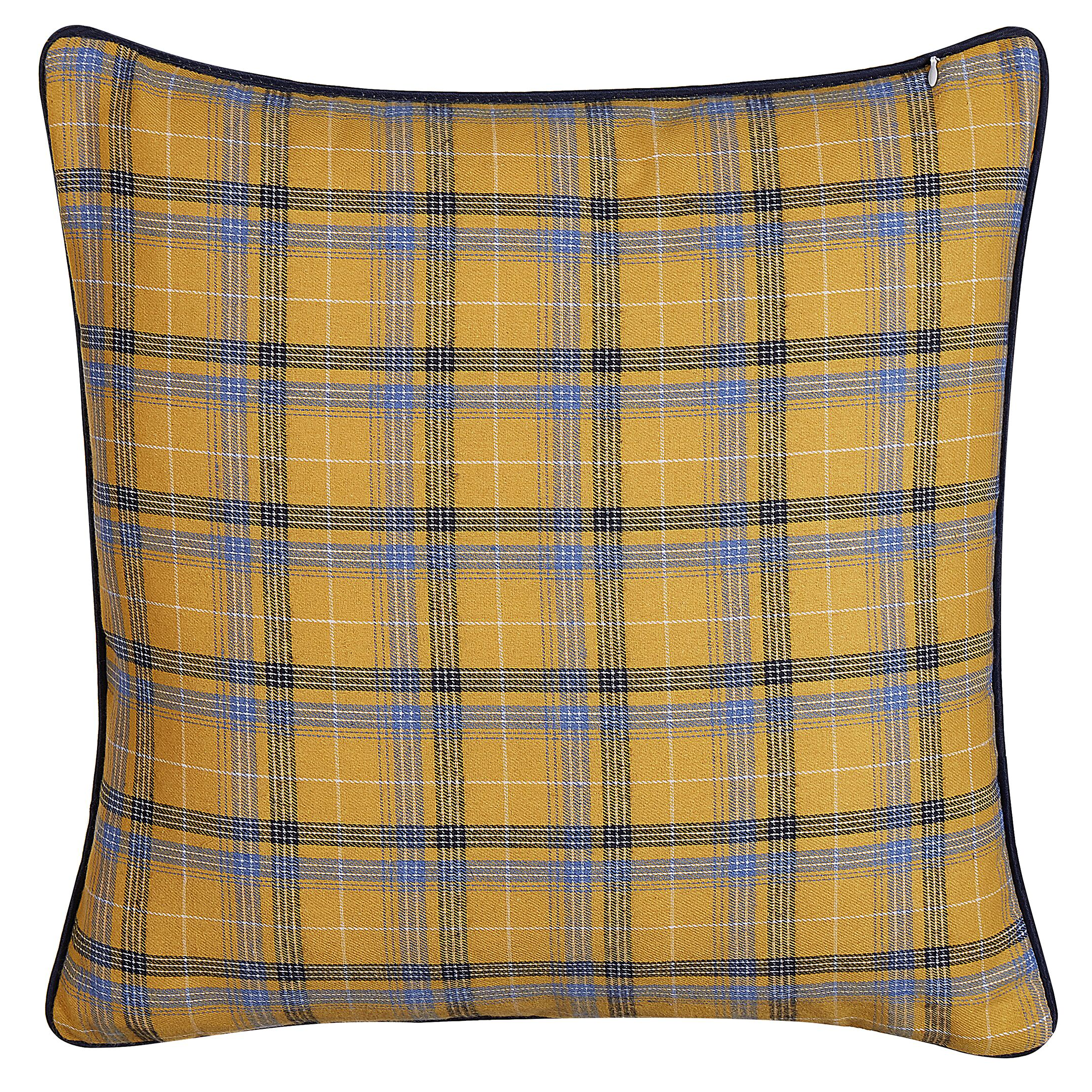 Koristetyyny DICENTRA 45 x 45 cm Keltainen Ruutukuvio