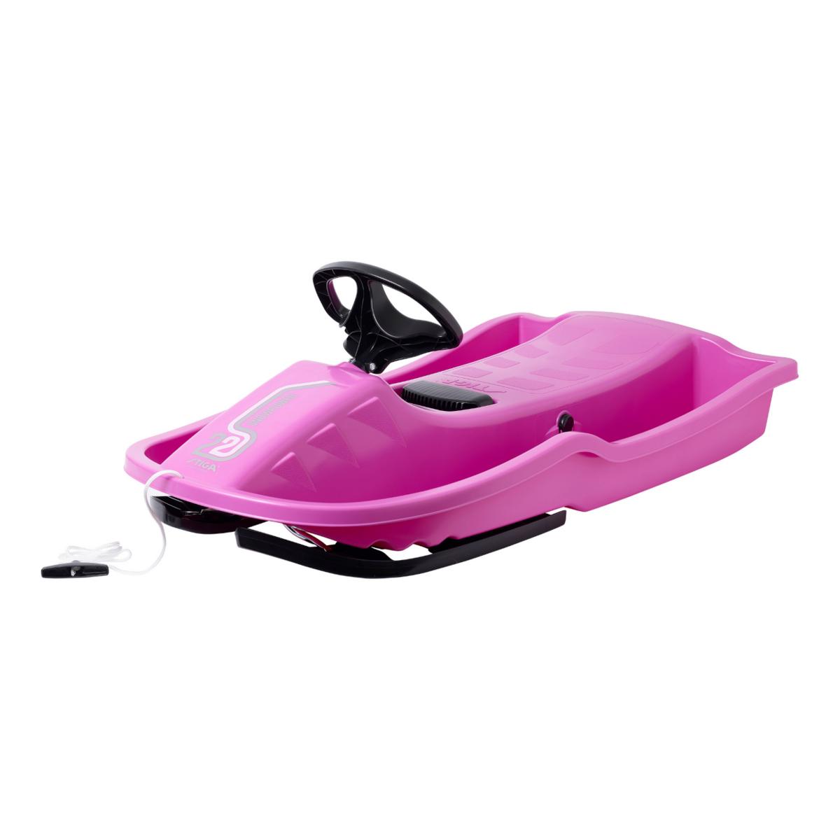 Stiga Snowpower ohjattava rattikelkka, pinkki