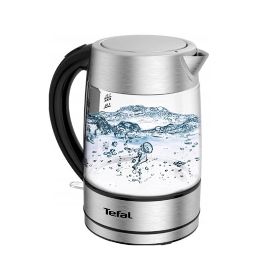 TEFAL KI772D vedenkeitin 2400 W 1,7 L lasi 360° pyörivä jalusta ruostumatonta terästä/musta