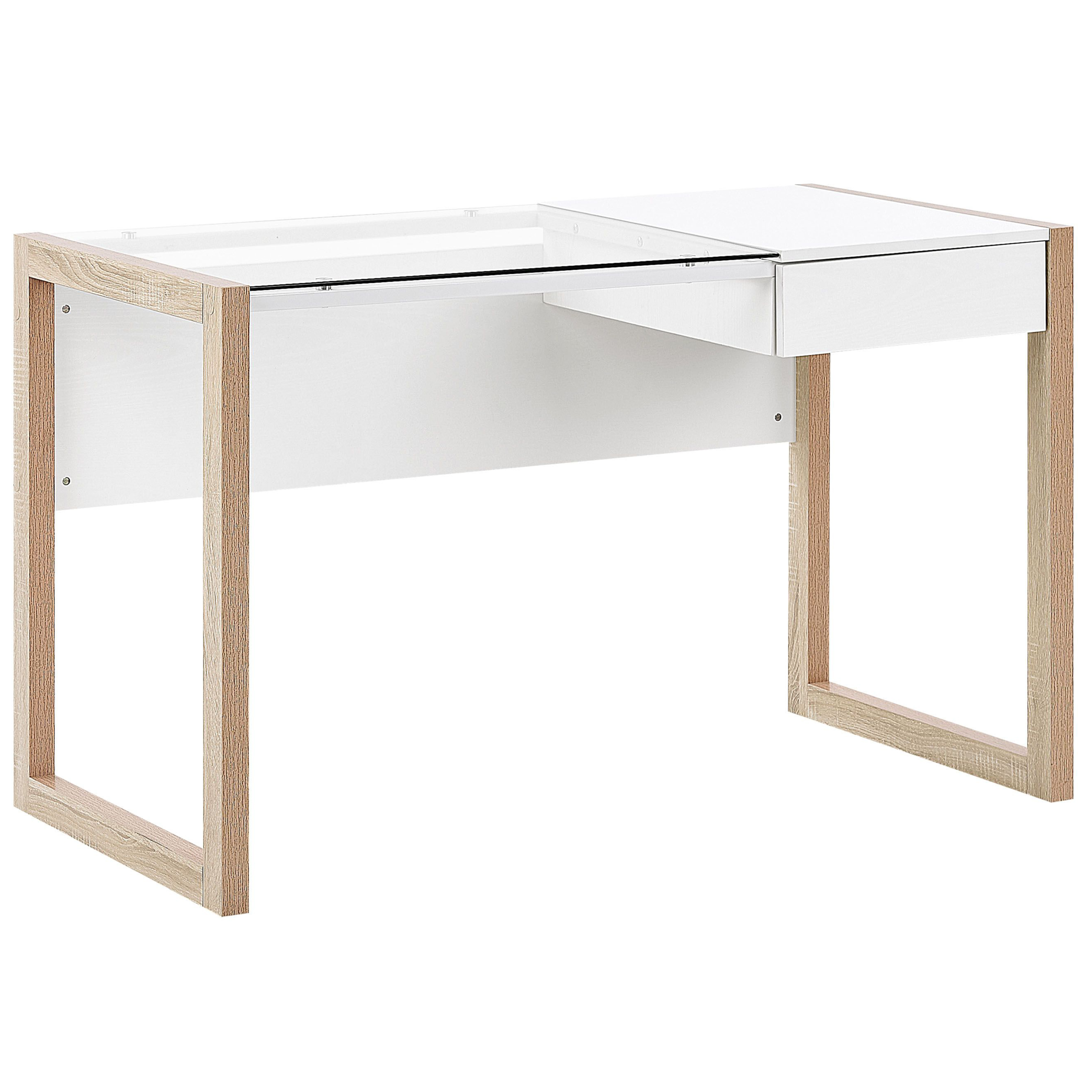 Työpöytä JENKS Valkoinen 120 cm 60 cm säilytystila