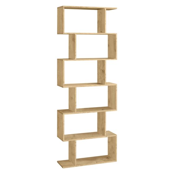 Regaali artisan-tammi LBC61B88 kirjahylly, 6 hyllyä, 70 x 24x190 cm