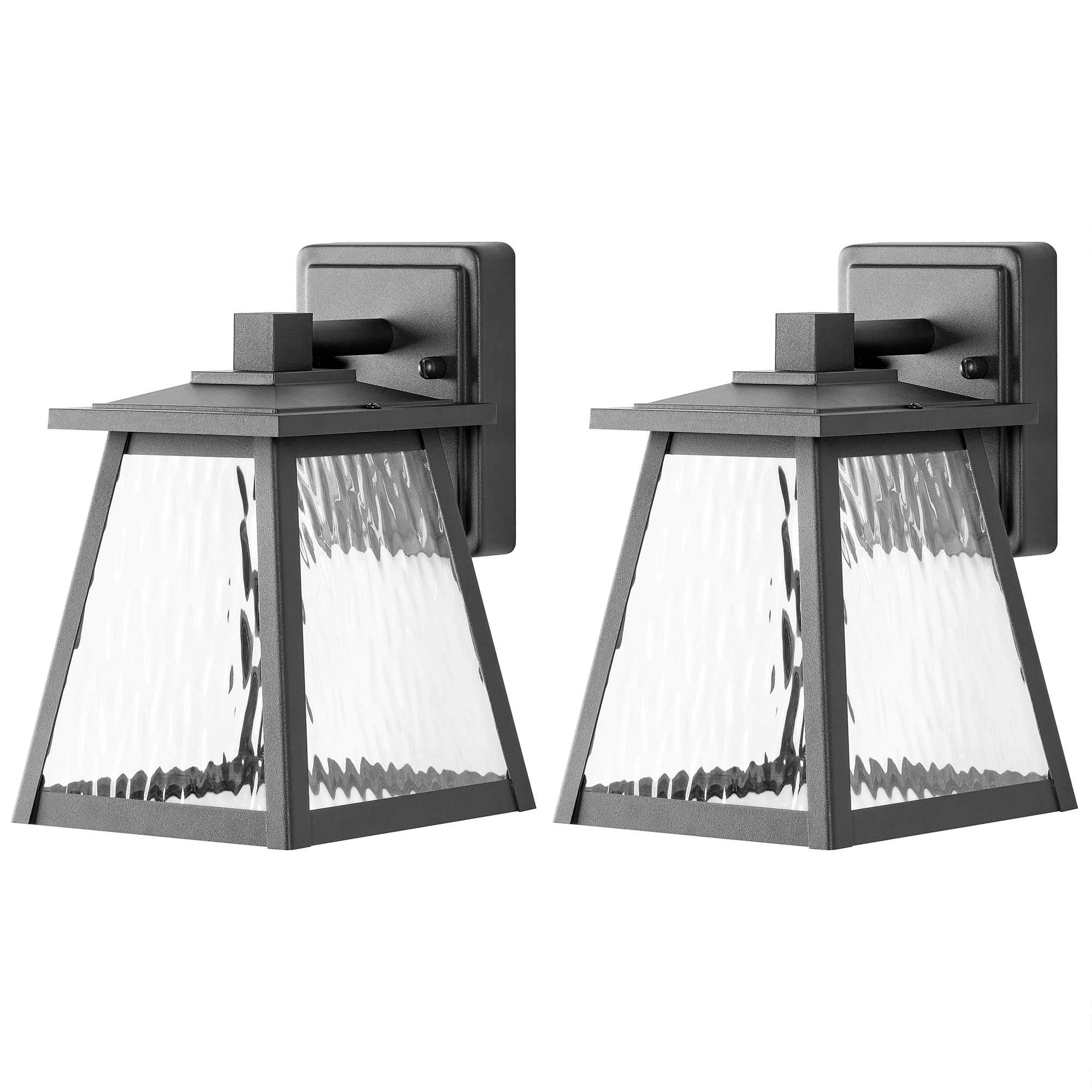 LED-ulkoseinävalaisinsetti 2 kpl SIRET Musta
