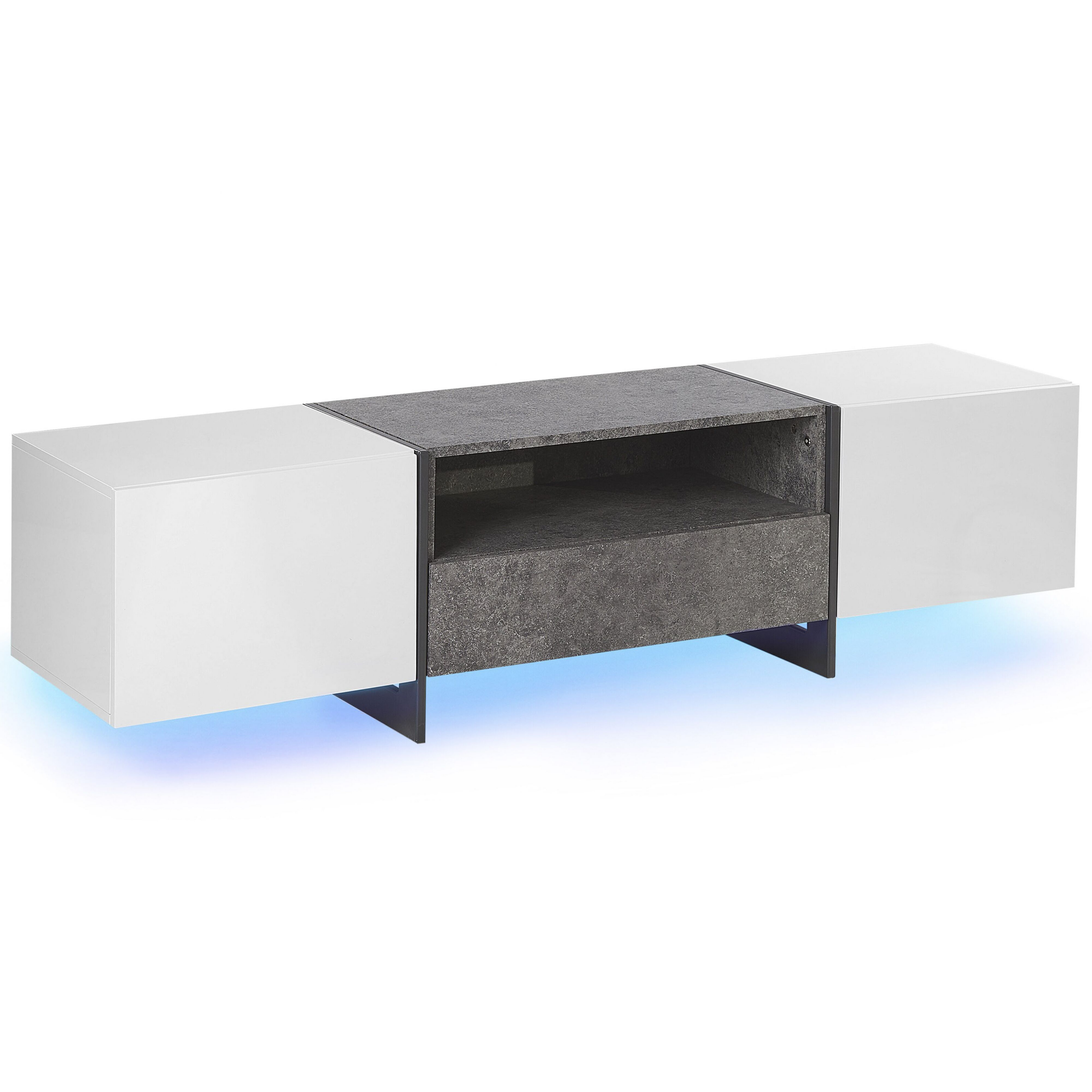 TV-taso LED-valo RUSSEL Harmaa betonikuvio
