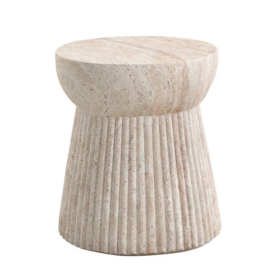 Apupöytä, travertiinin näköinen, moderni tyyli