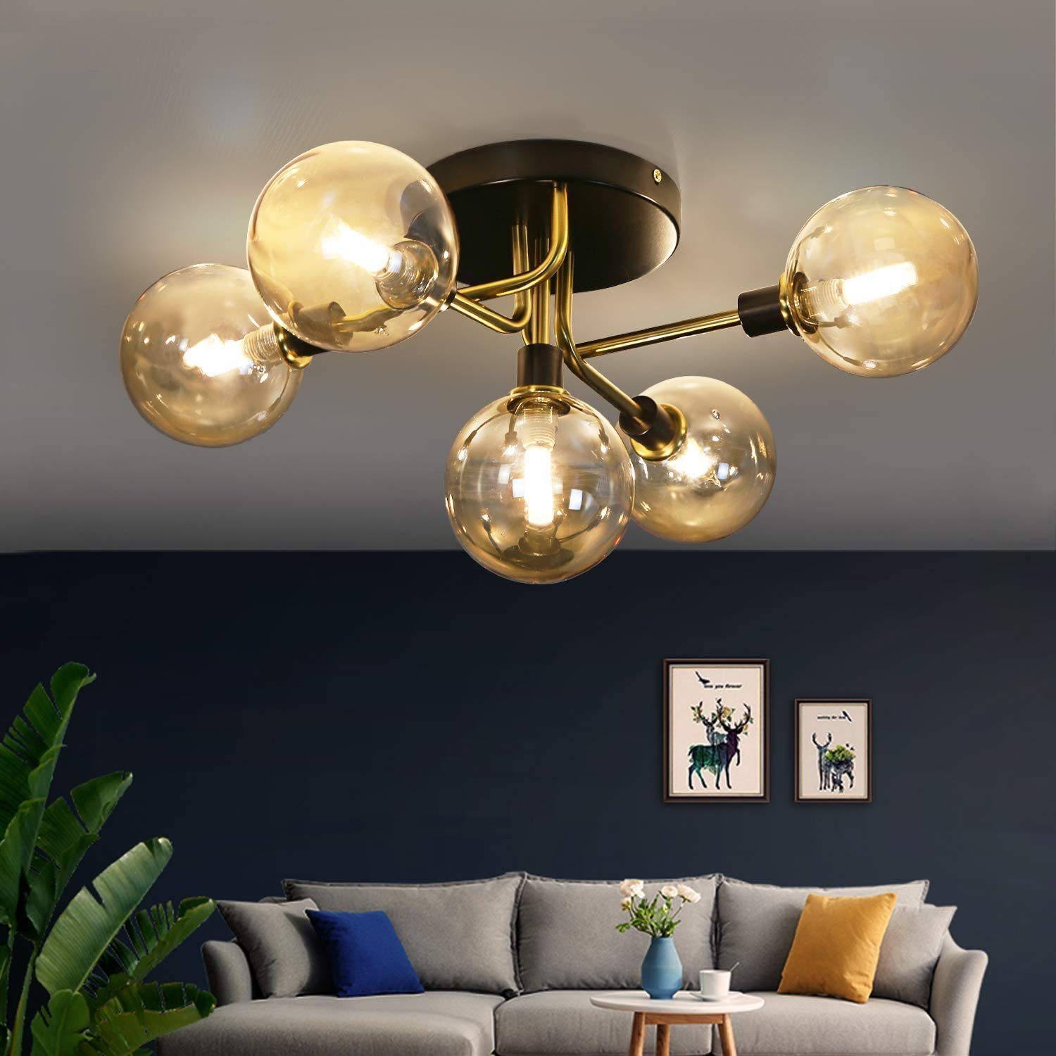 NETTLIFE LED - kattovalaisin olohuoneeseen, makuuhuoneeseen, 5 G9- lasipallolamppua