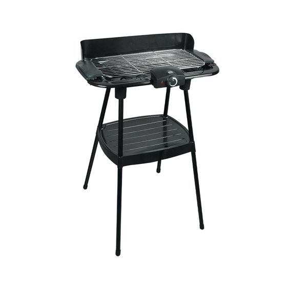 2-in-1 sähkögrilli, vapaasti seisova ja pöytägrilli, 46 x 23 cm