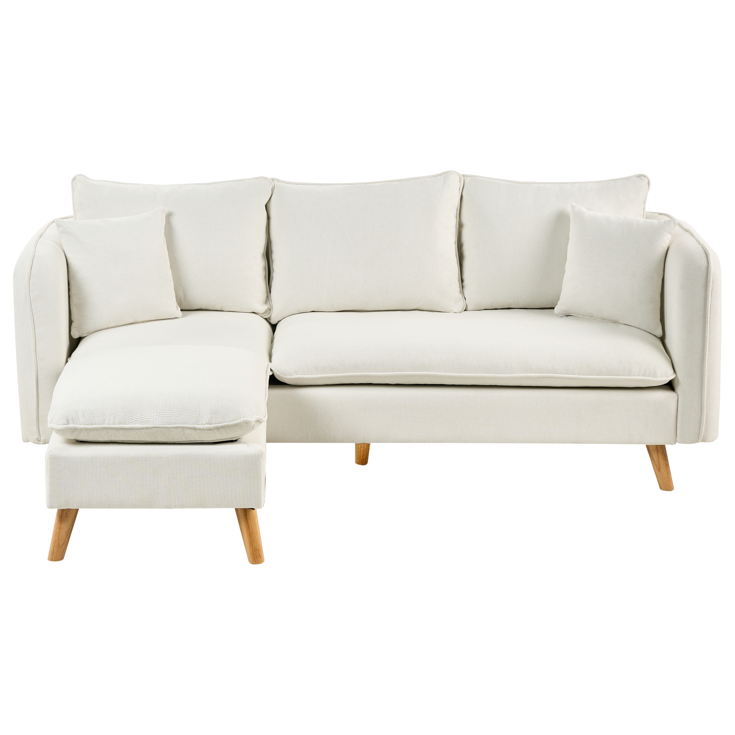 Sohva DALVIK kangas Valkoinen ja rahi 3-istuttava