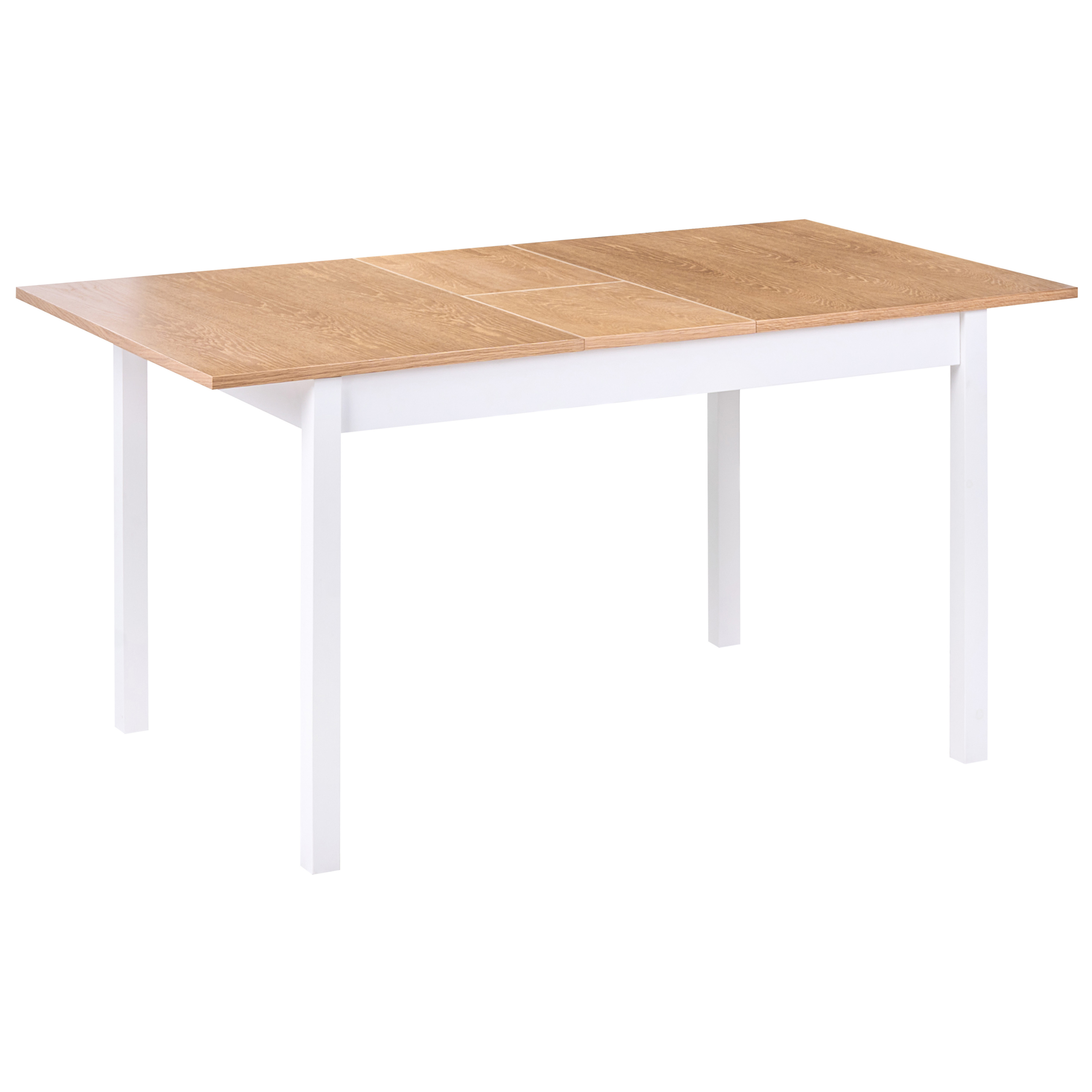 Jatkettava ruokapöytä HOUSTON Vaaleanruskea/valkoinen 120/150 cm 90 cm Mänty