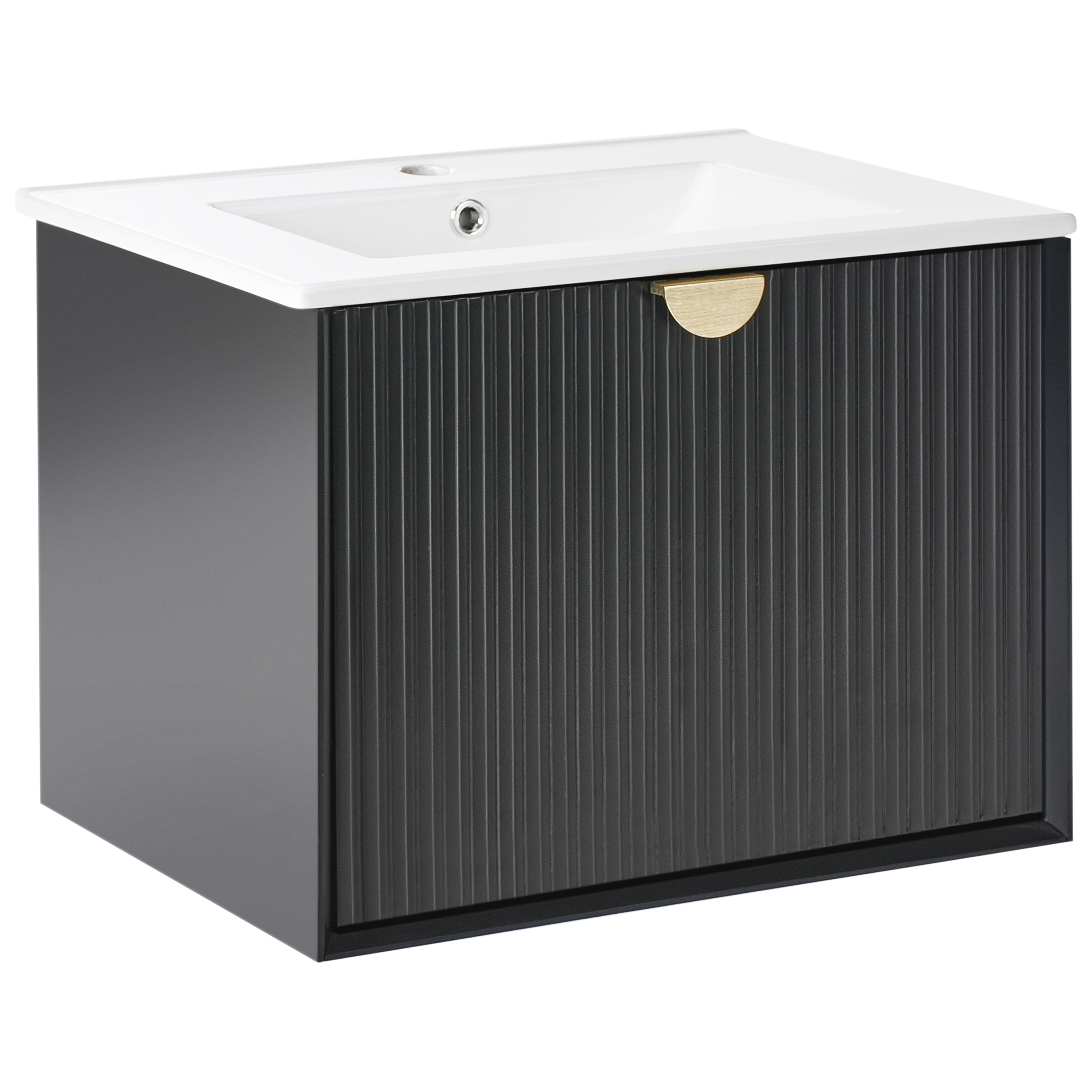 Seinäallaskaappi pesualtaalla BONAIRE 60 cm Musta