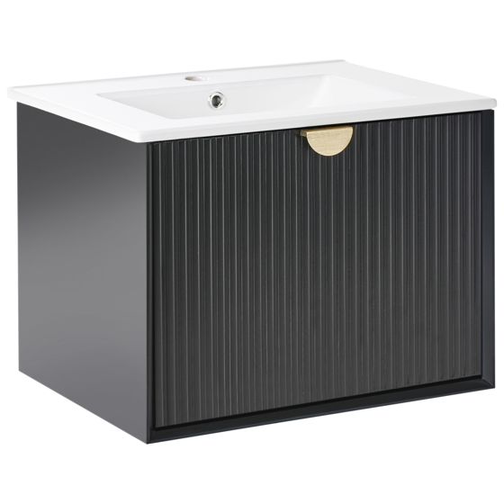 Seinäallaskaappi pesualtaalla BONAIRE 60 cm Musta