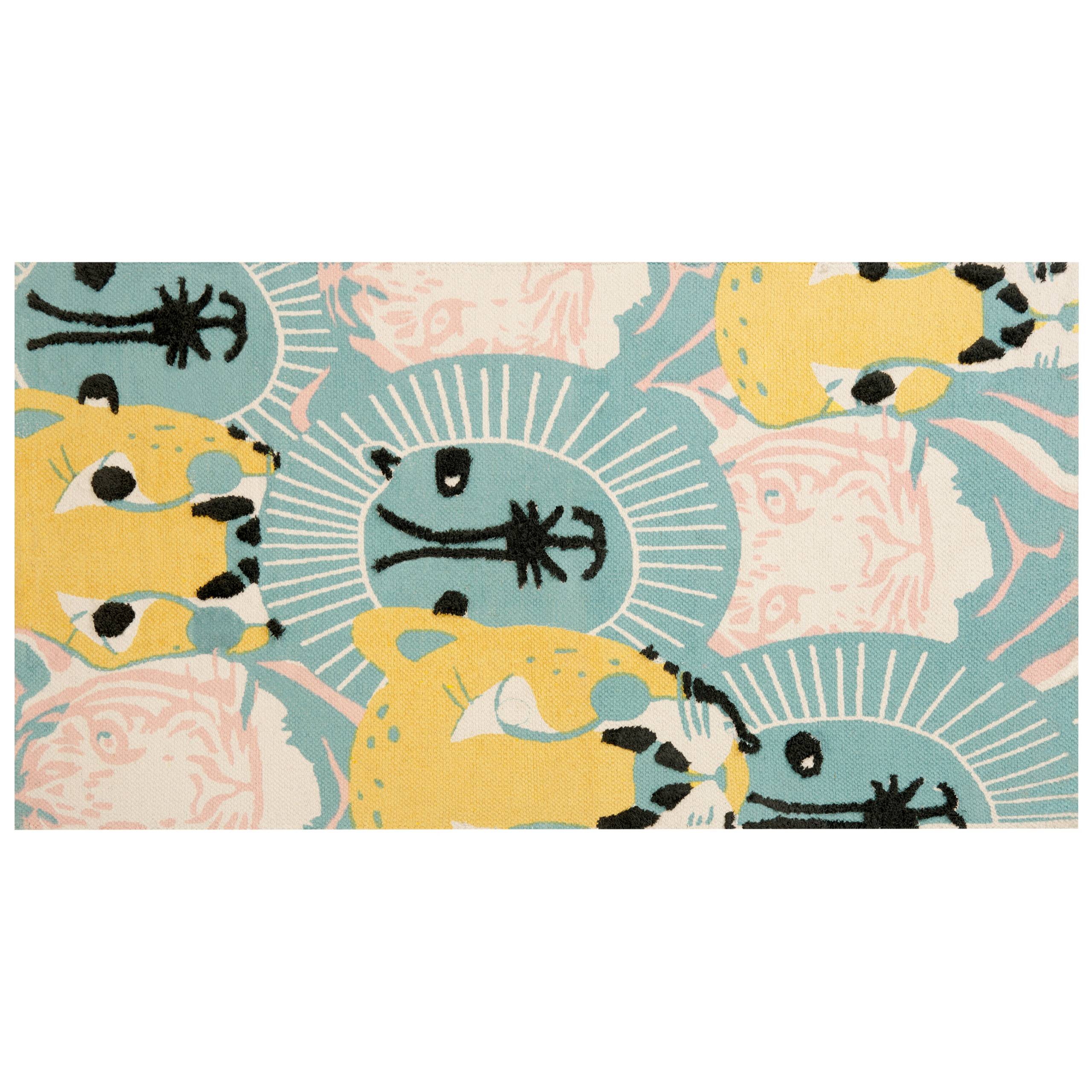 Lastenhuoneen matto TUTUT Monivärinen 80 x 150 cm puuvilla