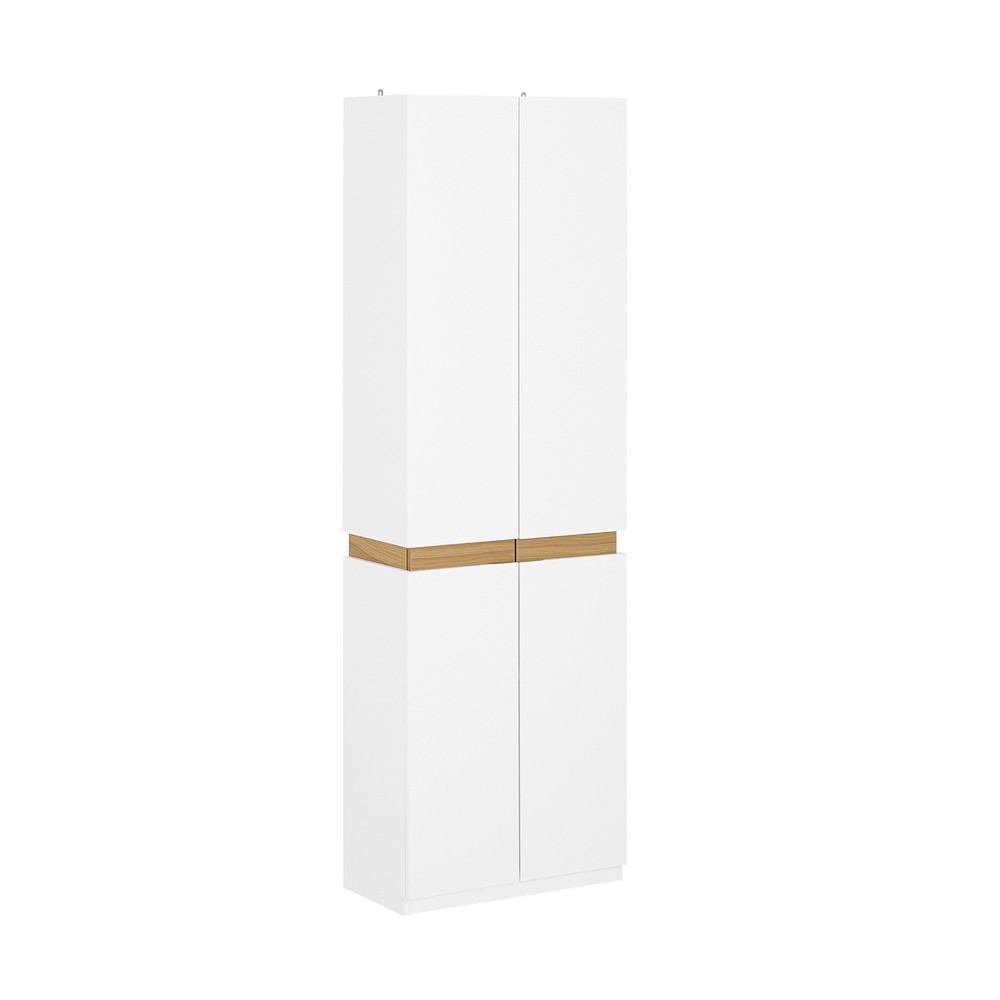 SoBuy Vaatekaappi ekologinen valkoinen säilytysratkaisu KSB01-W