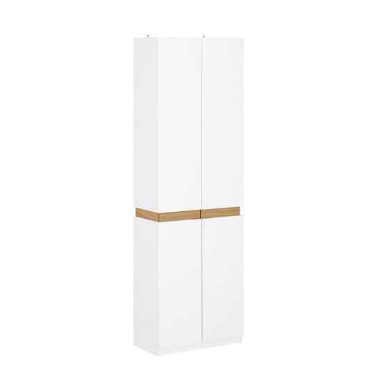 SoBuy Vaatekaappi ekologinen valkoinen säilytysratkaisu KSB01-W