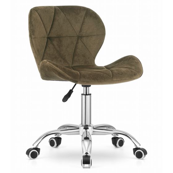 AVOLA samettinen pyörivä tuoli - ruskea