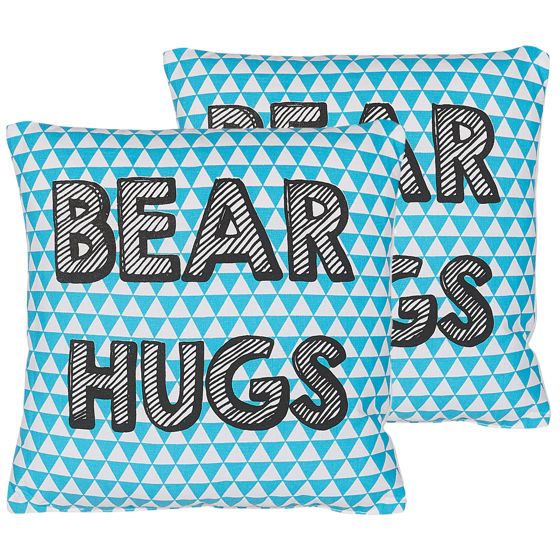 Koristetyynysetti 2 kpl RADZKOT puuvilla 40 x 40 cm Sininen