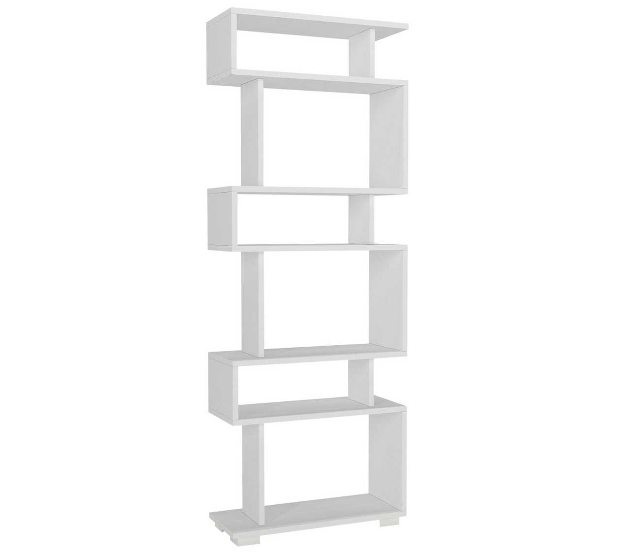 Norda Design moderni kirjahylly, 60x165x19,5 cm, 100 % melamiinipinnoitettu, seinäkiinnitteinen, tyylikäs säilytysratkaisu