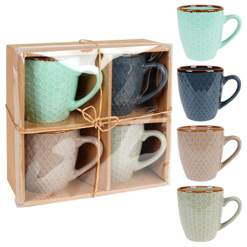 Keraamiset mukit 250 ml 4 kpl.