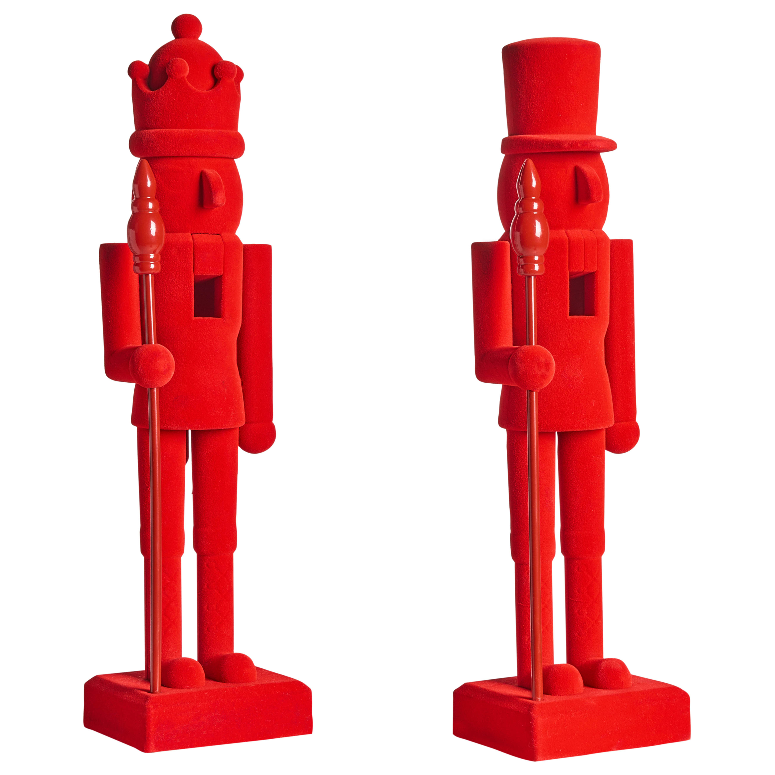 Koristesetti 2 kpl FLATEY Pähkinänsärkijä 40 cm Punainen