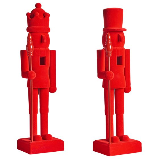 Koristesetti 2 kpl FLATEY Pähkinänsärkijä 40 cm Punainen