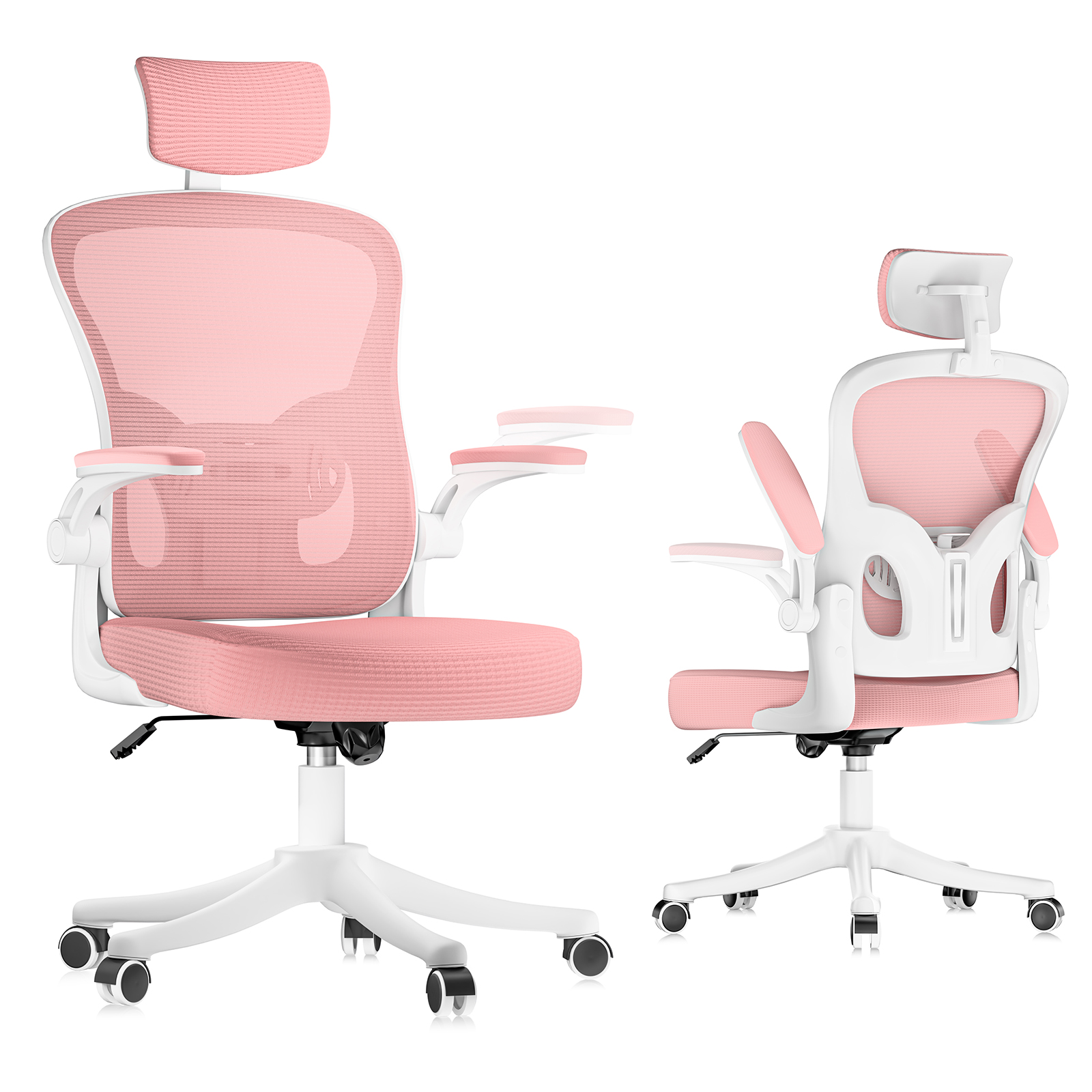 Toimisto­tuoli A ergonominen S-muotoinen selkänoja säädettävä niskatyyny ristiseläntuki mukavuuteen
