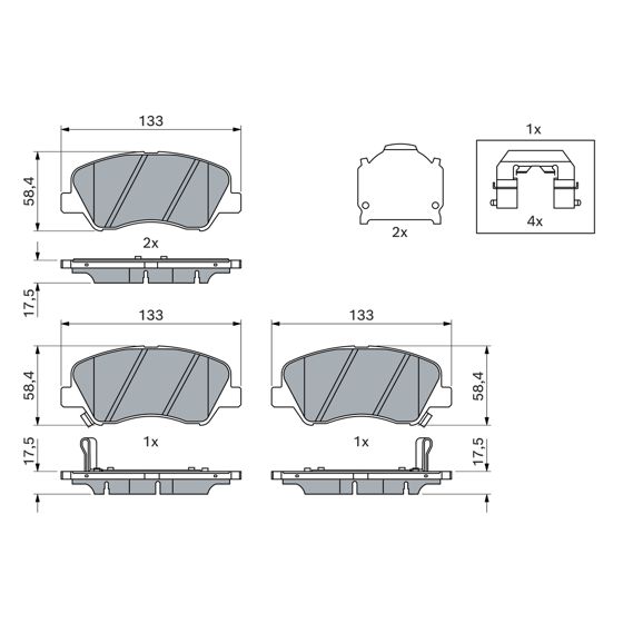 Bosch Etujarrupalat 0986494563