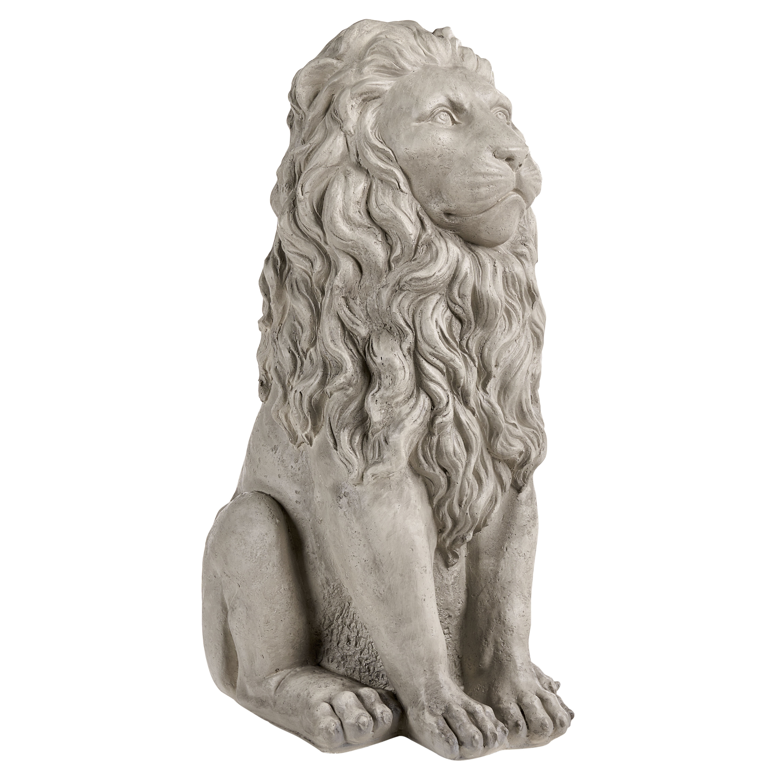 Puutarhapatsas LEONE Leijona 70 cm Vaaleanharmaa