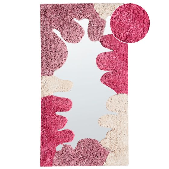 Seinäpeili CAGERI 41 cm 75 cm puuvilla Vaaleanpunainen