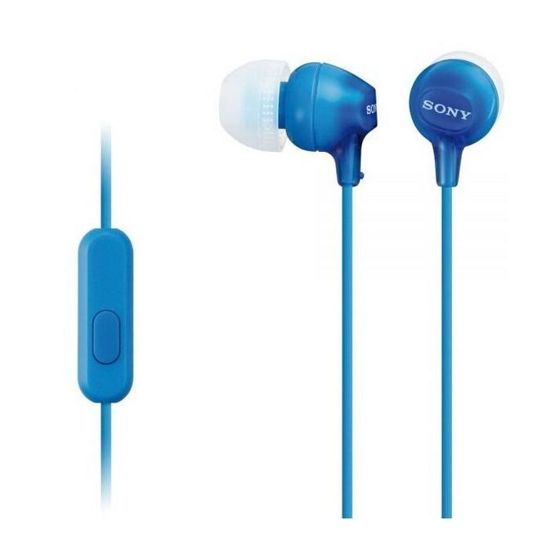 Sony MDR-EX15AP Langalliset Nappikuulokkeet Mikrofonilla Sininen