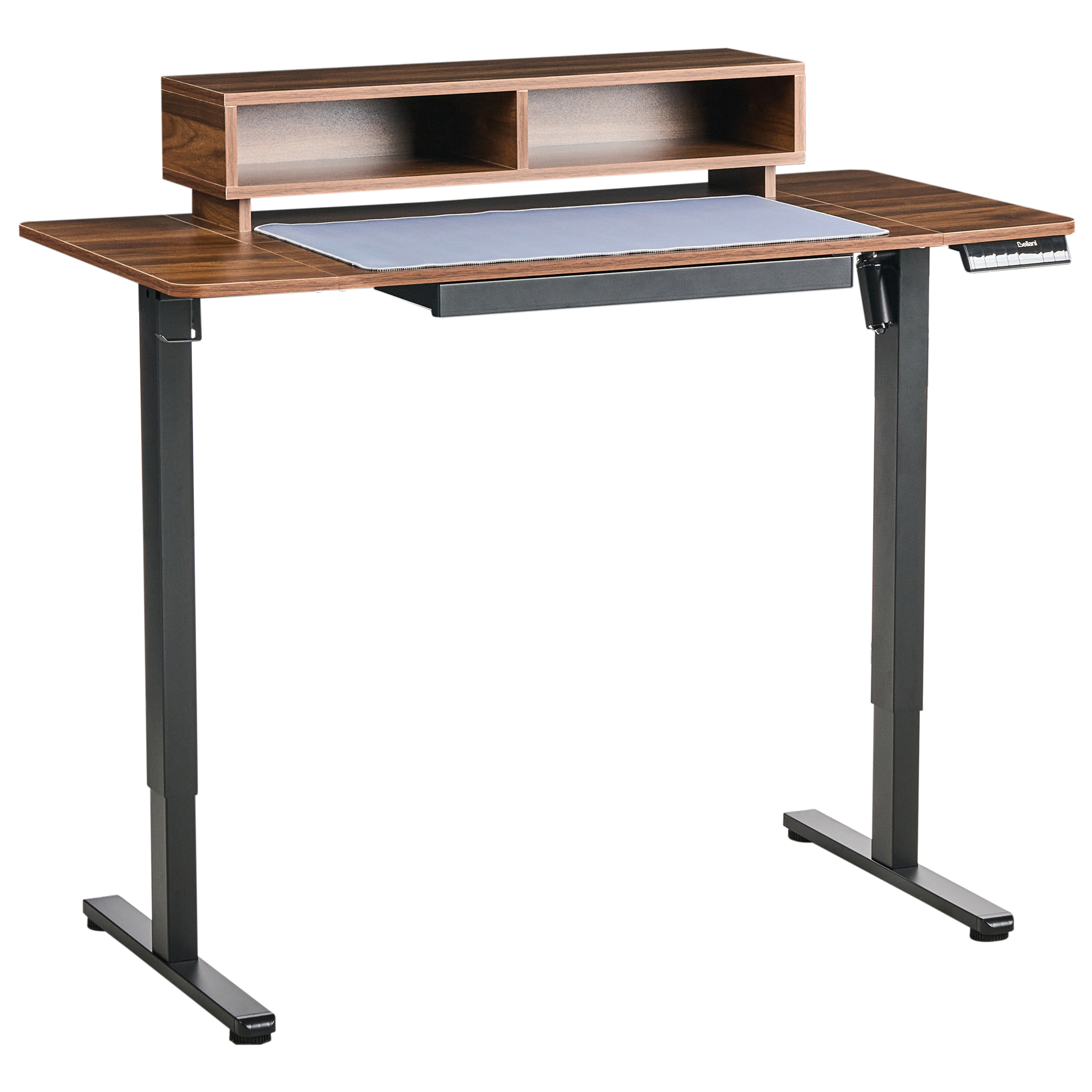 Työpöytä sähkösäädettävä LUCAMA 120 cm 60 cm USB-portilla Ruskea/musta