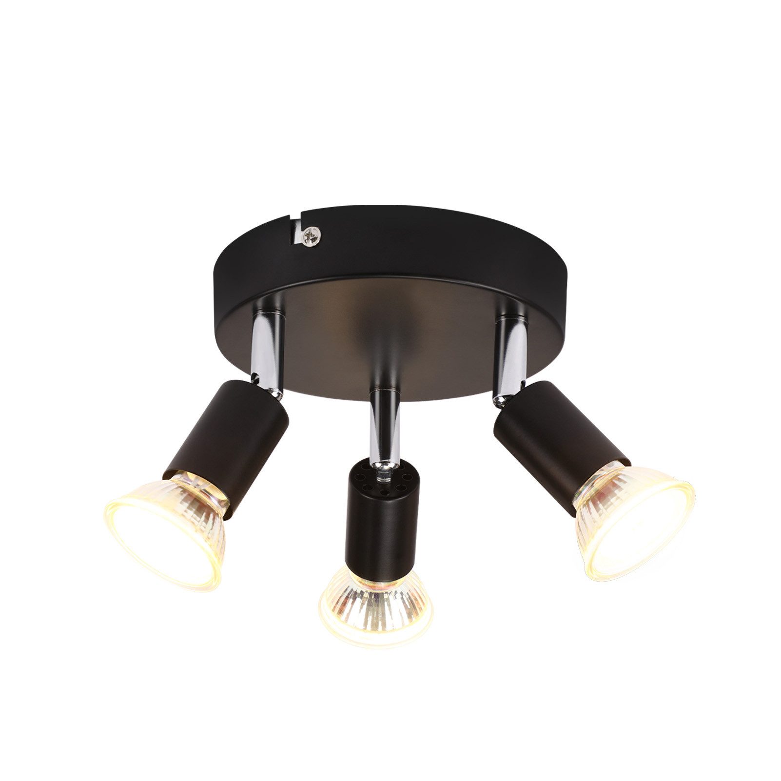 NETTLIFE LED - kattovalaisin GU10 - 3 modernia pyöreää kattokohdevaloa 350° kattokohdevalaisimet keittiöön