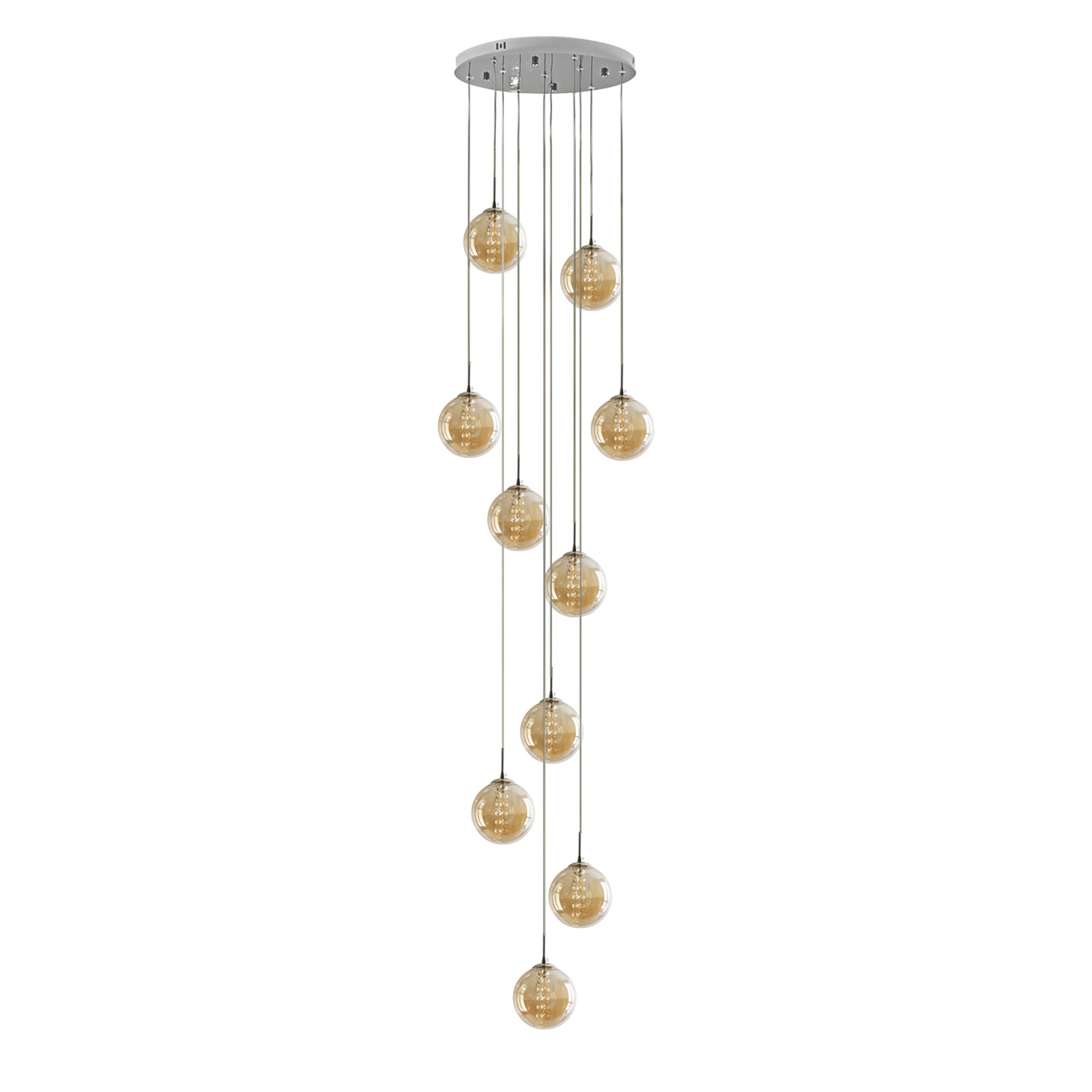 NETTLIFE Korkeussäädettävä riippuvalaisin, ruokapöydälle, 10 lasilamppua