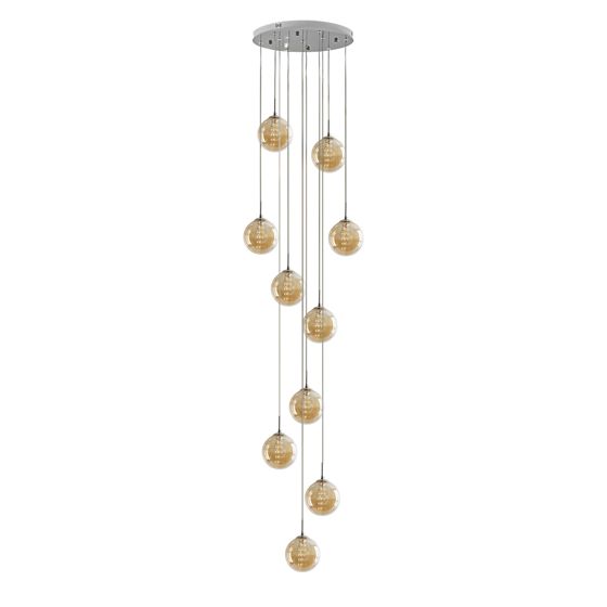 NETTLIFE Korkeussäädettävä riippuvalaisin, ruokapöydälle, 10 lasilamppua