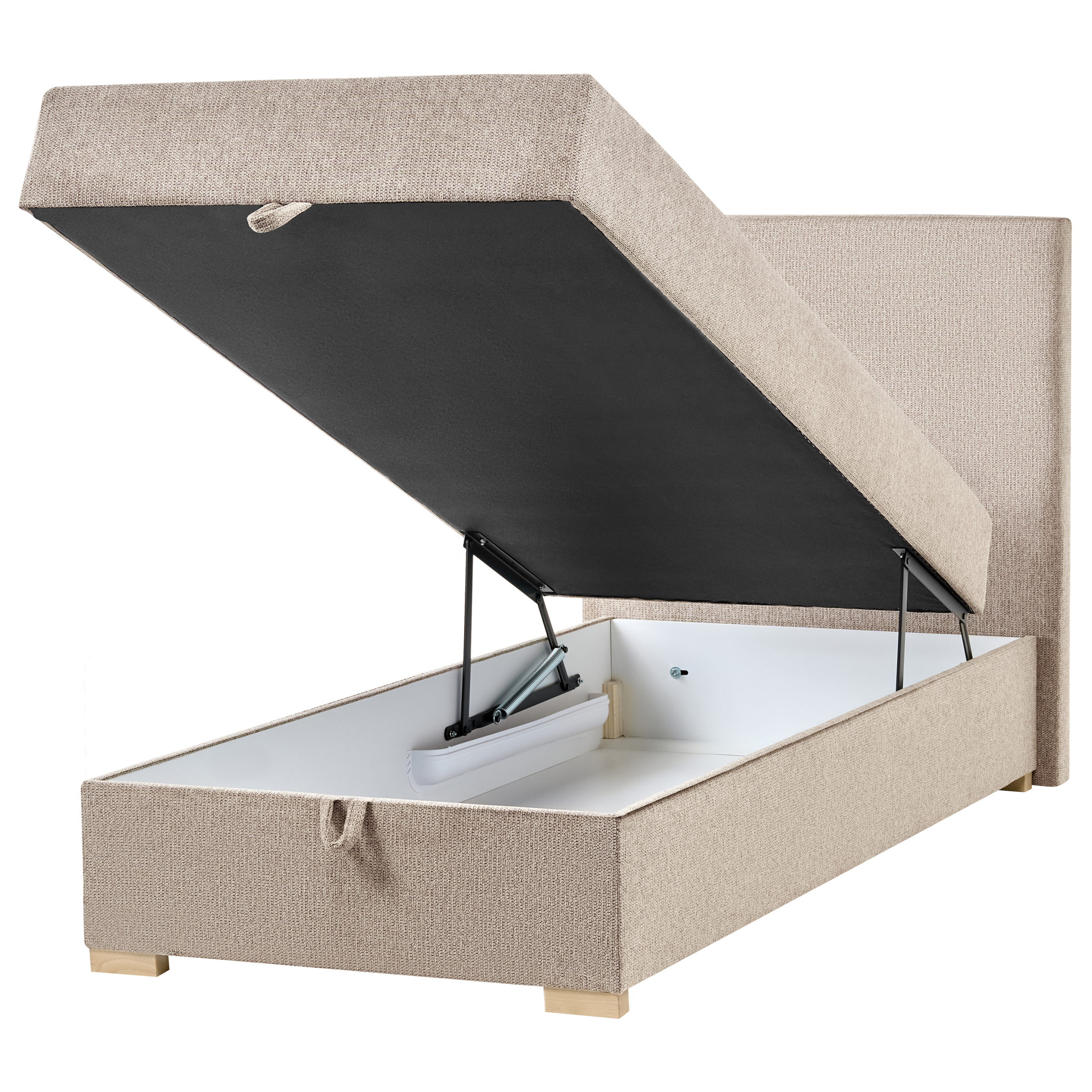 Jenkkisänky säilytystilalla kangas MAJOR 90 x 200 cm Ruskeanharmaa