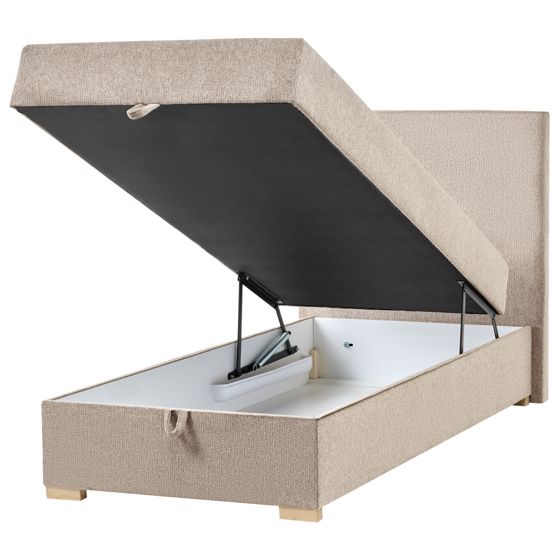 Jenkkisänky säilytystilalla kangas MAJOR 90 x 200 cm Ruskeanharmaa