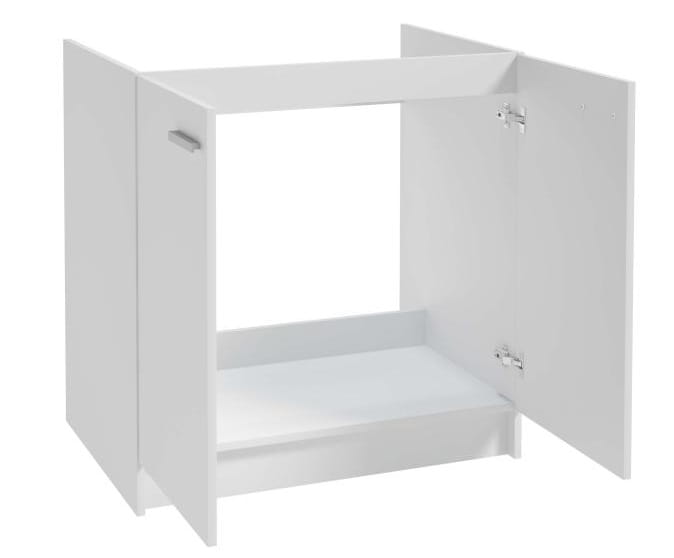 Valkoinen keittiön kaappi pesualtaalle, 80x50, seisova