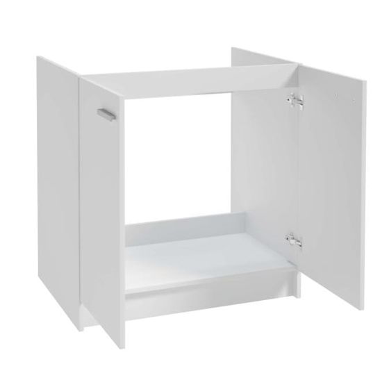 Valkoinen keittiön kaappi pesualtaalle, 80x50, seisova