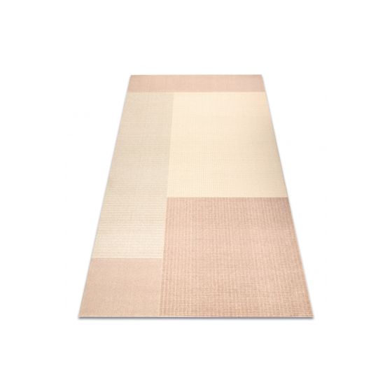 FLUX villamatto- Geometrinen loft beige / vaaleanpunainen