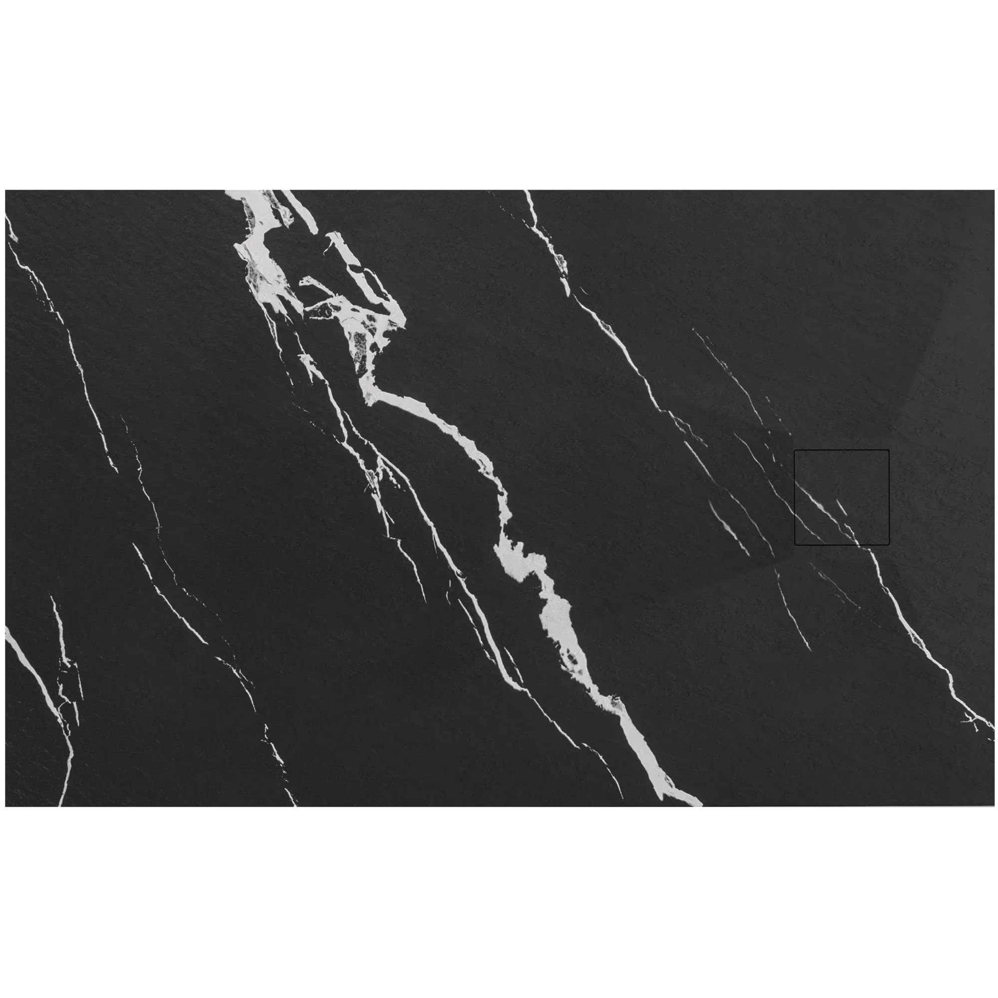 REA suihkuallas MAGNUM CARRARA 80x100 , Musta, 100x80x2, 5cm