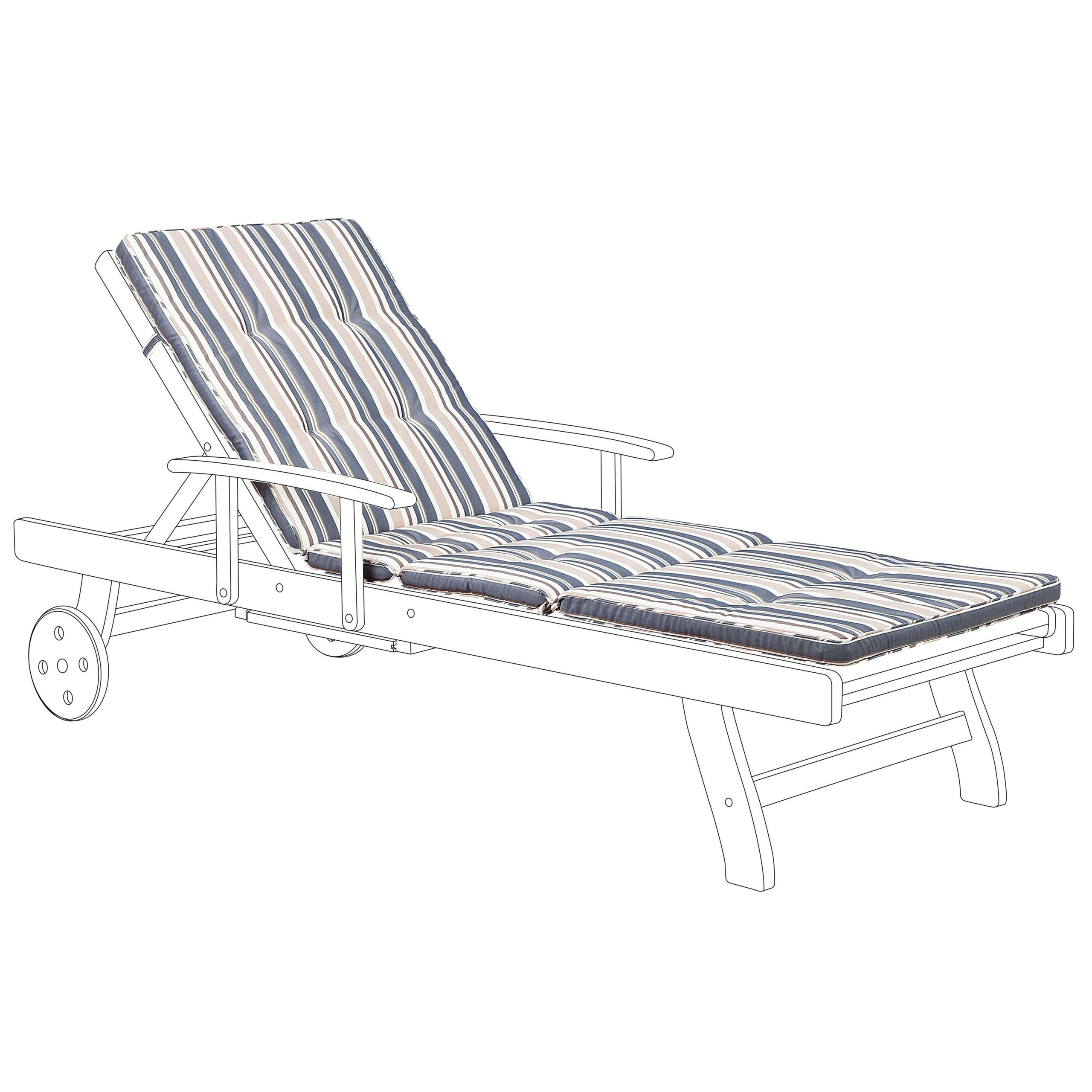 Aurinkotuolin pehmuste TOSCANA 188 x 59 cm Sininen