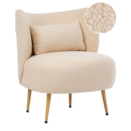Nojatuoli OTSBY II tyynyllä Buklee Beige