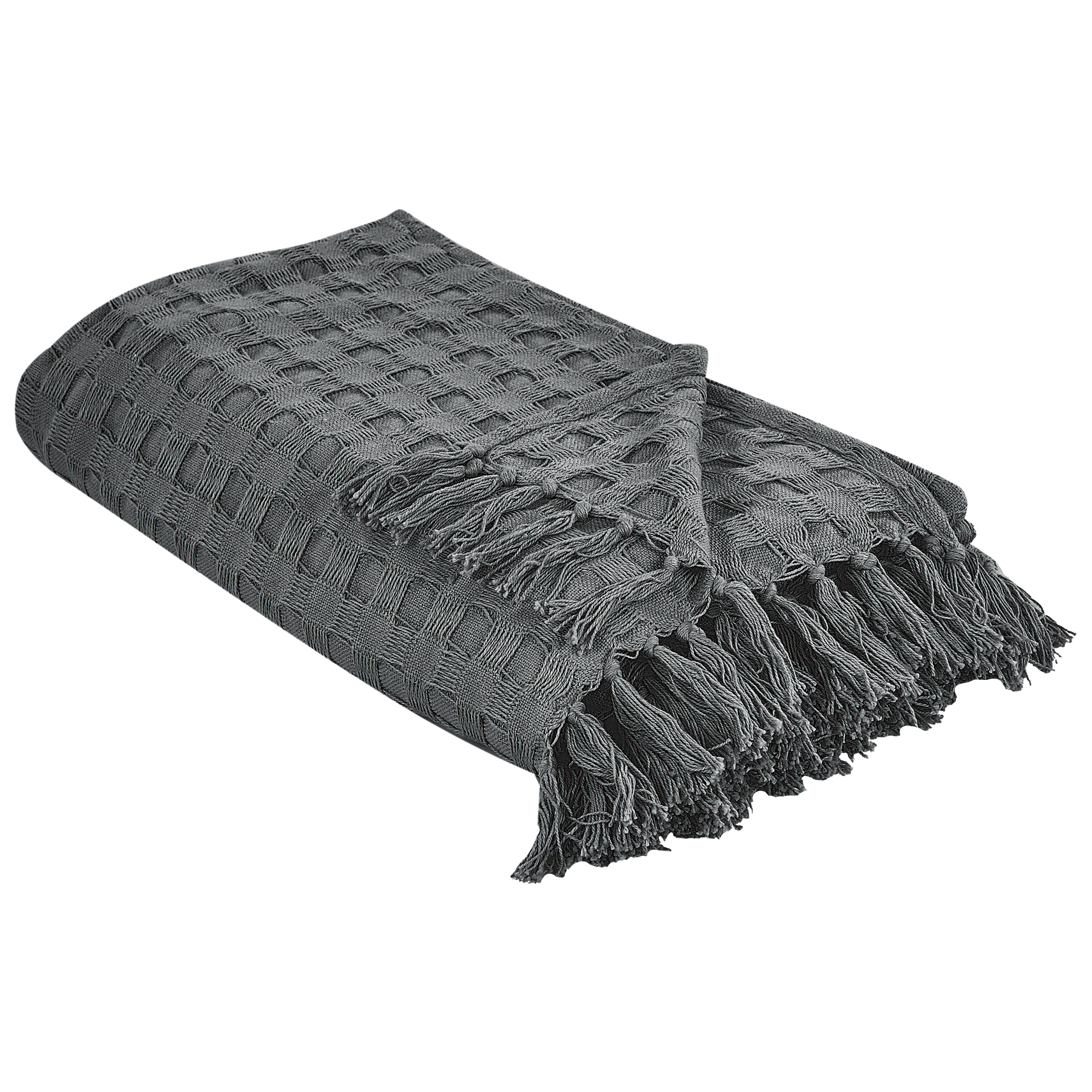 Päiväpeitto BERE puuvilla 200 x 220 cm Tummanharmaa