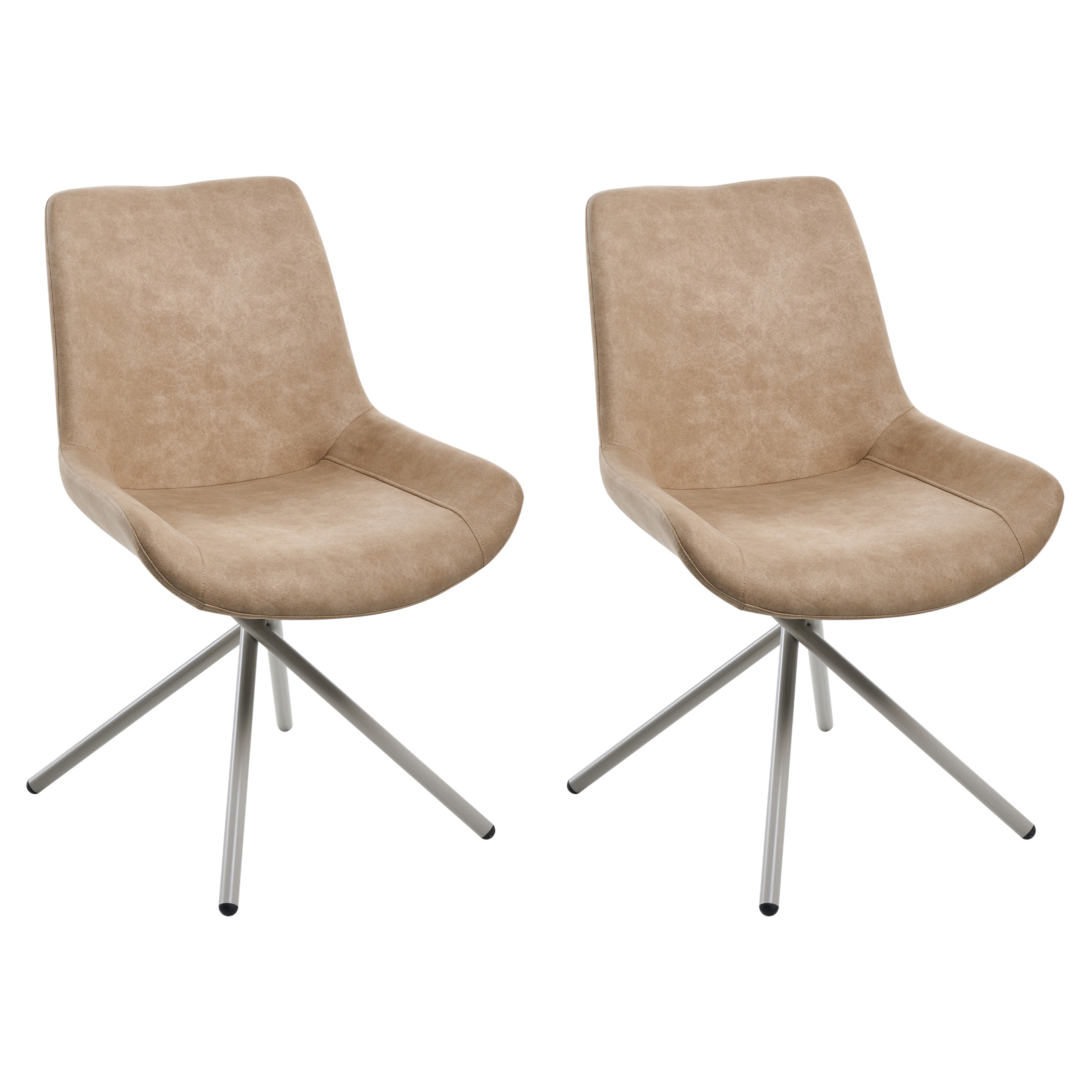 Ruokatuolisetti 2 kpl HAILEY Keinomokka Beige