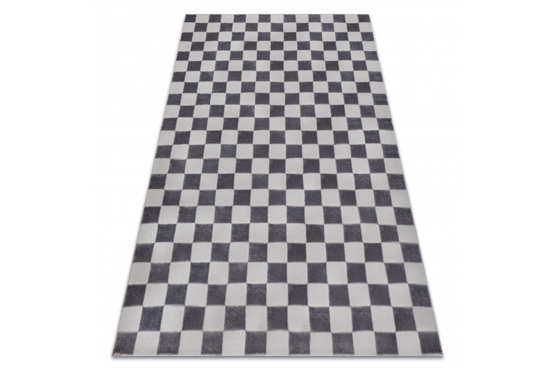 Matto AURA EB112 harmaa - Checkerboard, rakenteellinen, moderni 120x170 cm