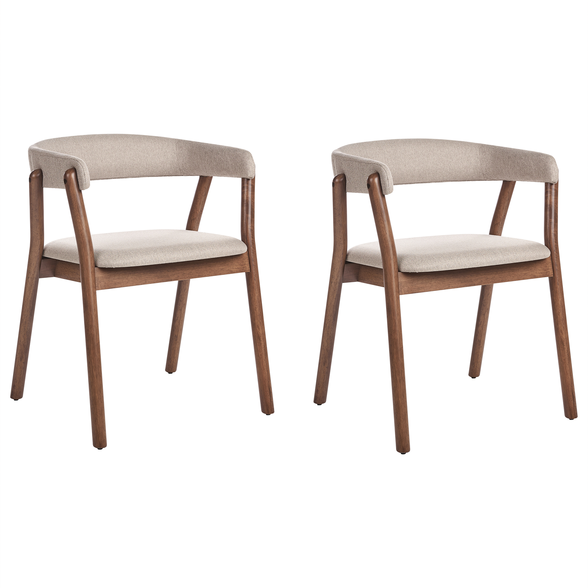 Ruokatuolisetti 2 kpl MYLO Kangas Tummanruskea/beige