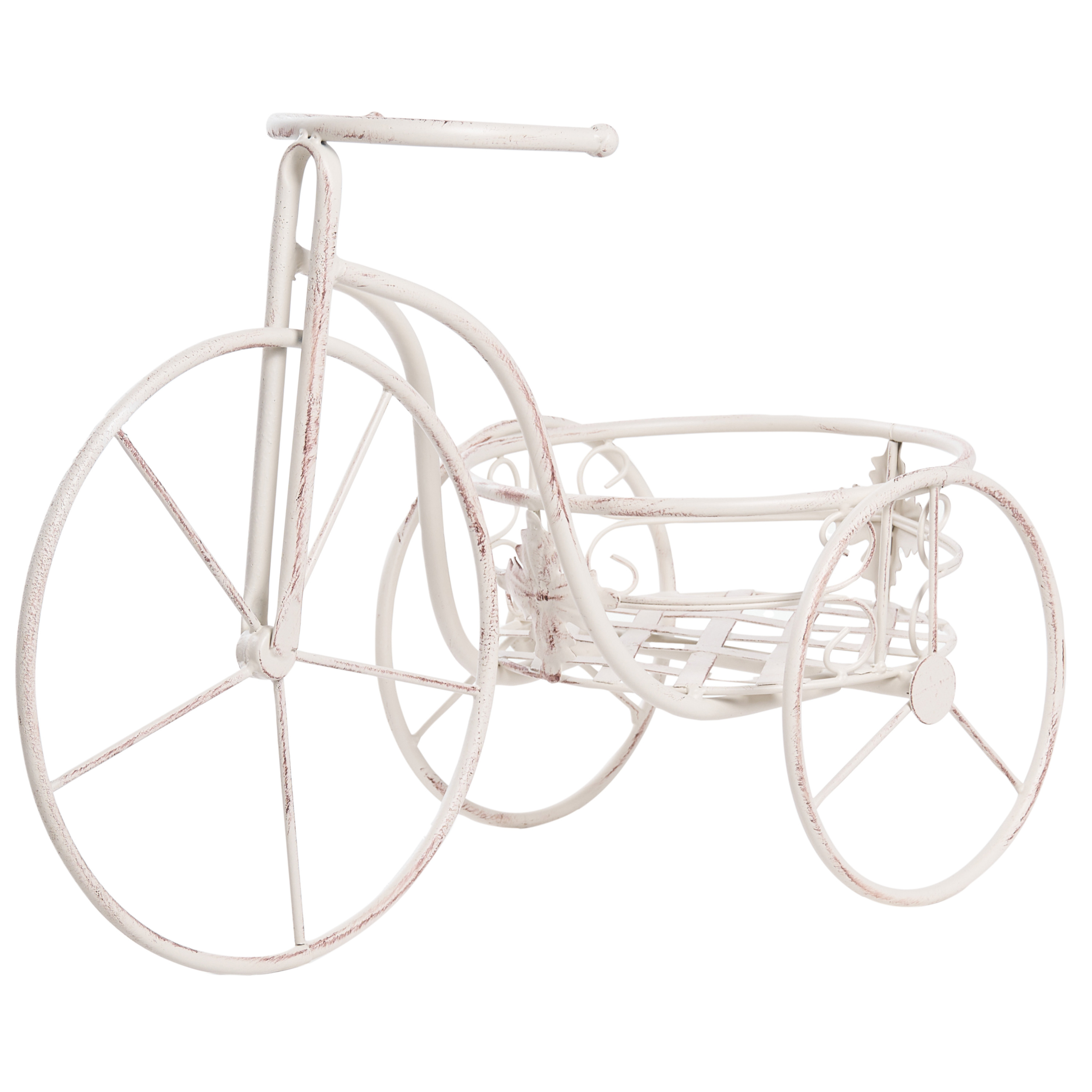 Kukkateline Pyörä HAREBELL 52 cm Metalli Luonnonvalkoinen